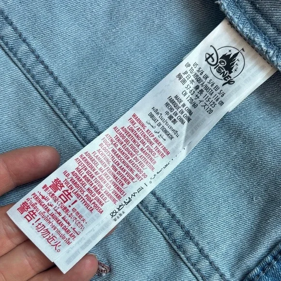 Disney Blue Denim Jacket with Mickey Mouse Patch - Picture 5 of 5